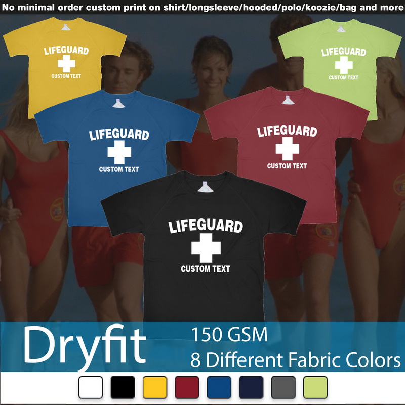 Lifeguard Bali Australia Tshirt Custom Text Dryfit Tshirts Samples On Demand Printing Bali