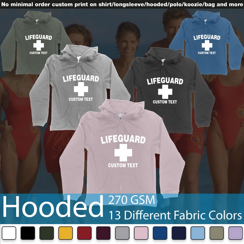 Lifeguard Bali Australia Tshirt Custom Text Hooded Samples On Demand Printing Bali