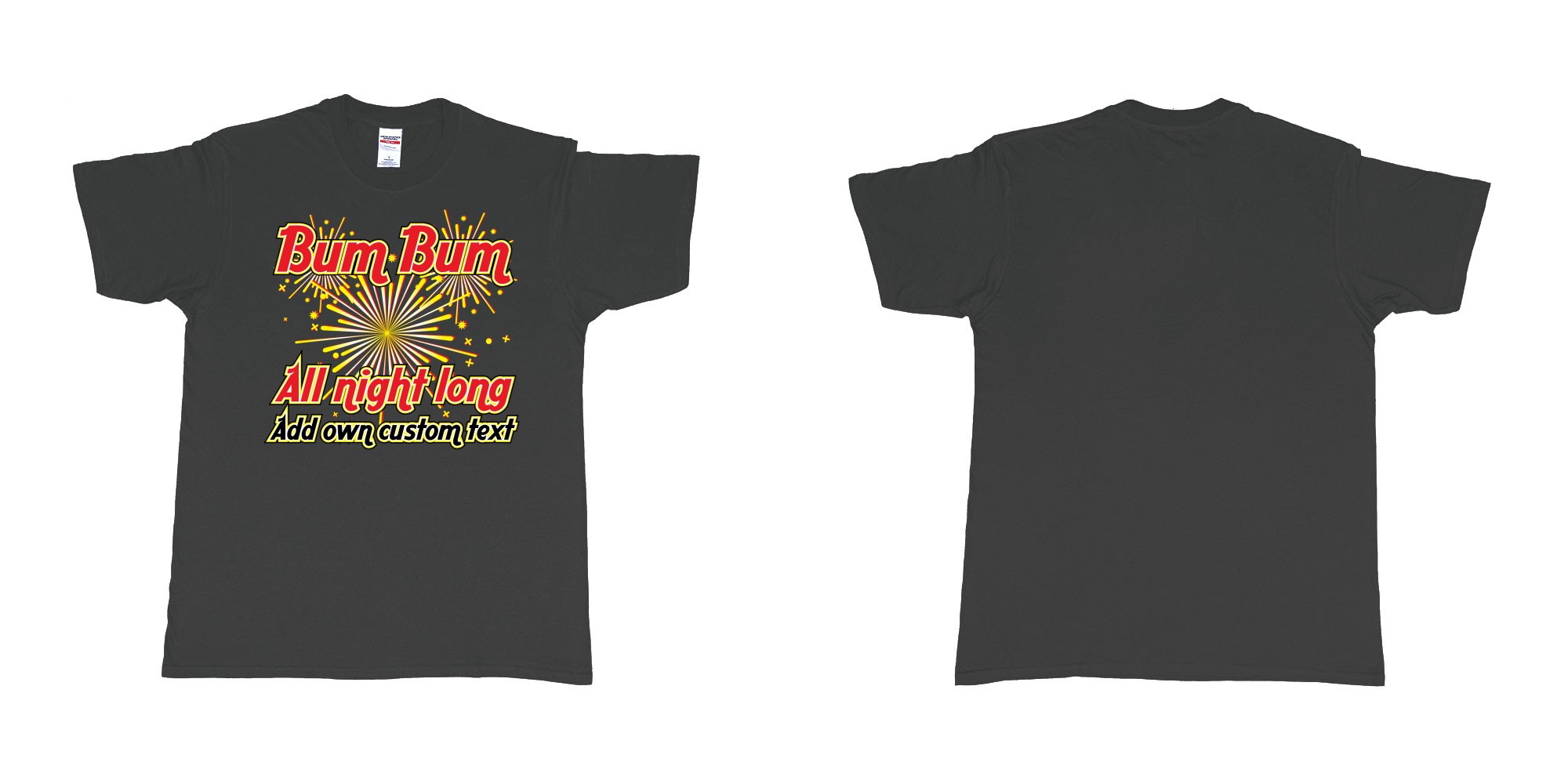 Custom tshirt design  in fabric color black choice your own text made in Bali by The Pirate Way