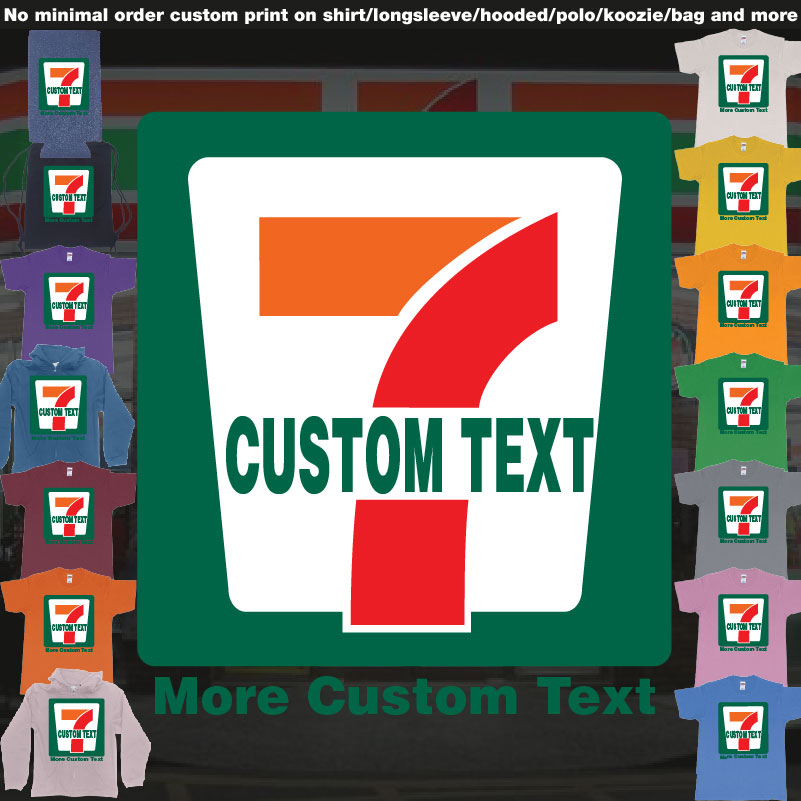 7 Eleven Custom Logo Own Print Text Bali 01 Overview Design Garments