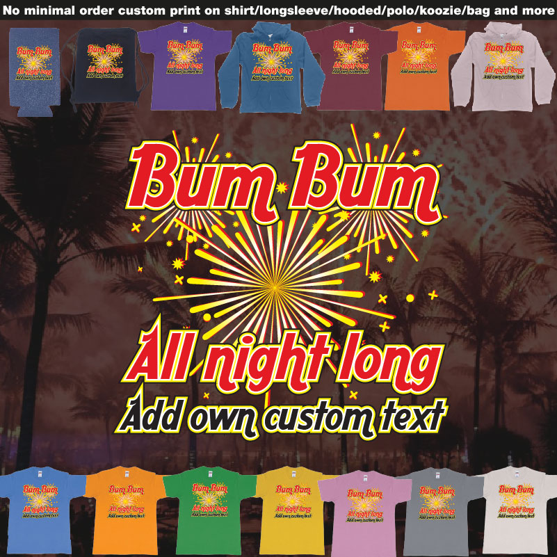 Bum Bum All Night Long New Years Fireworks Custom Own Text 02 Overview Design Samples