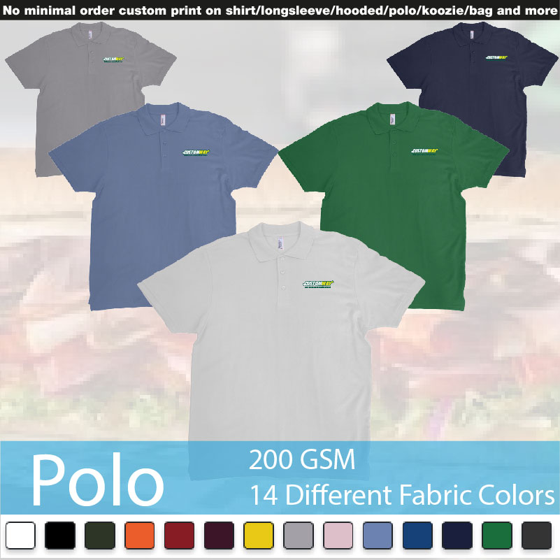 Subway Logo Design Customizable Personalized Text Print Polo Shirts Samples On Demand Printing Bali