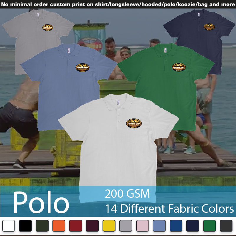 The Australian Outback Survivor Logo All Own Polo Shirts Samples On Demand Printing Bali